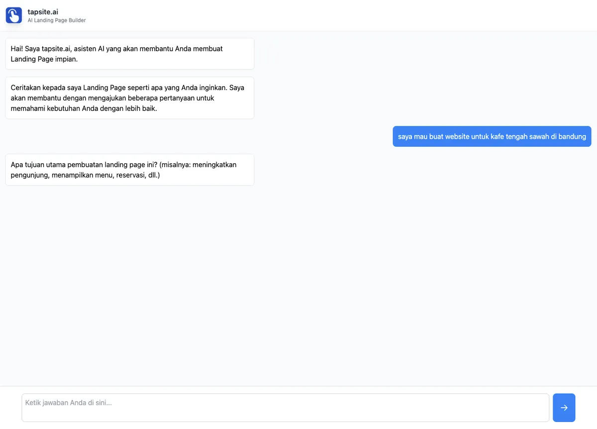 tapsite.ai Interface