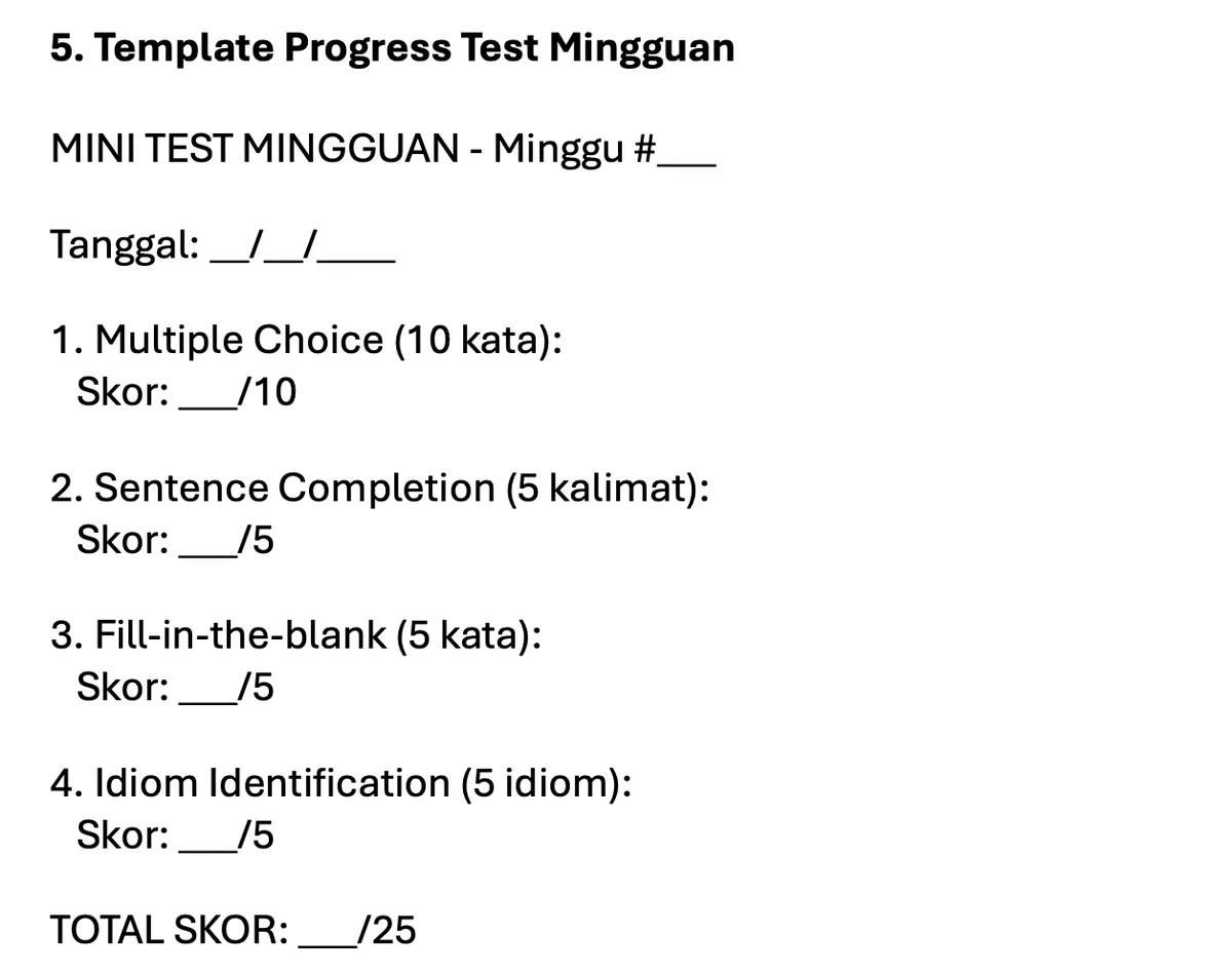 Contoh Progress Tracker