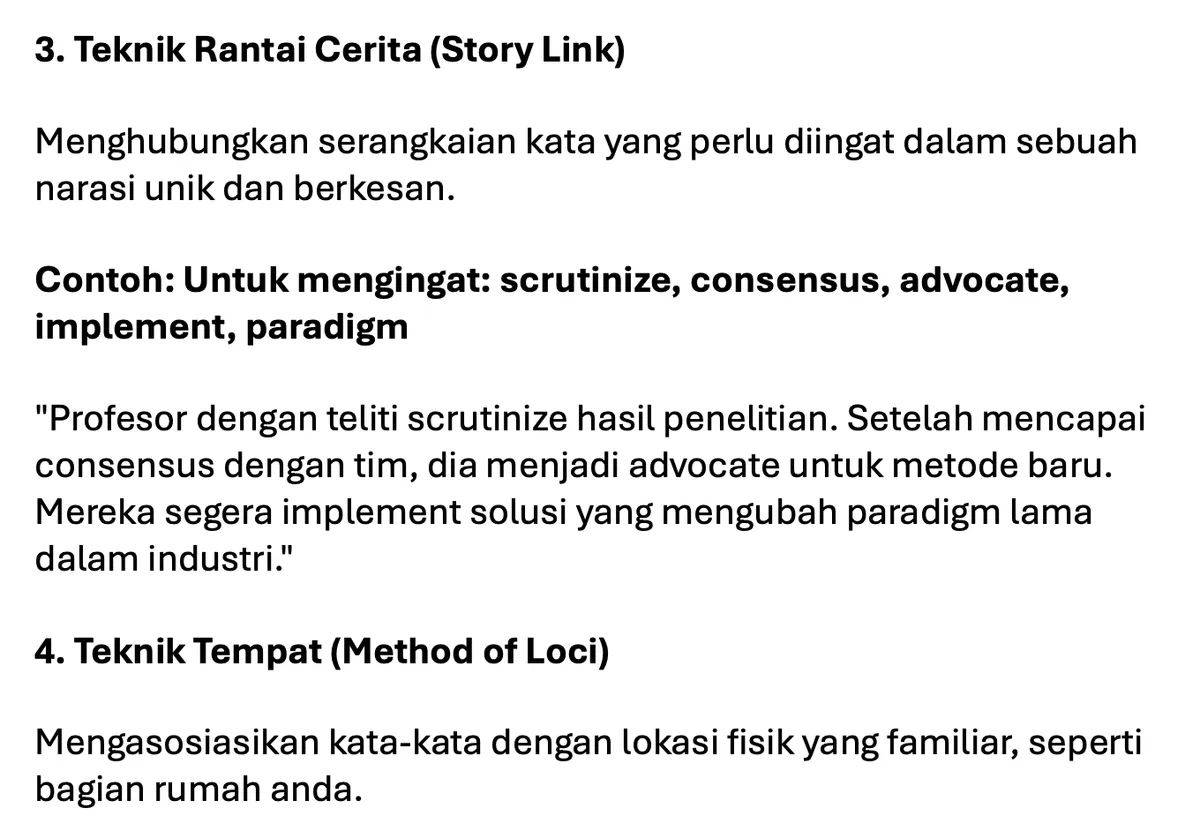 Contoh Penjelasan Bahasa Indonesia