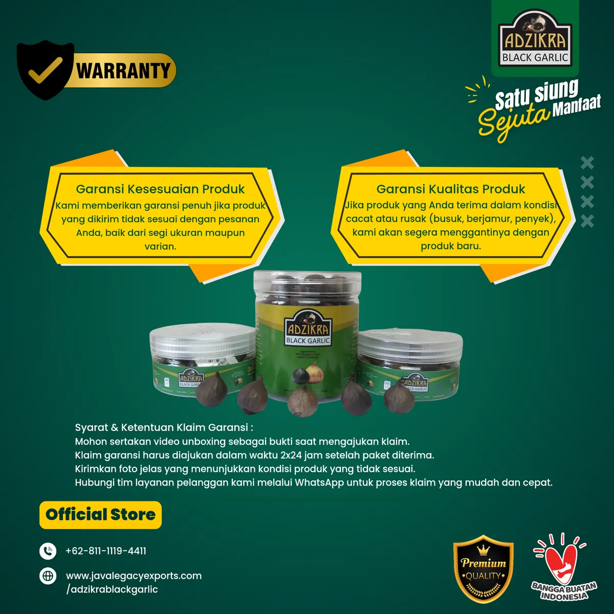 Adzikra Black Garlic Product