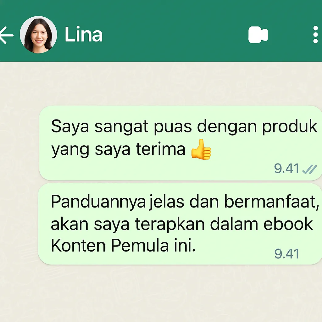 Screenshot Chat Testimoni