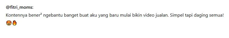 Screenshot Testimoni di IG Story