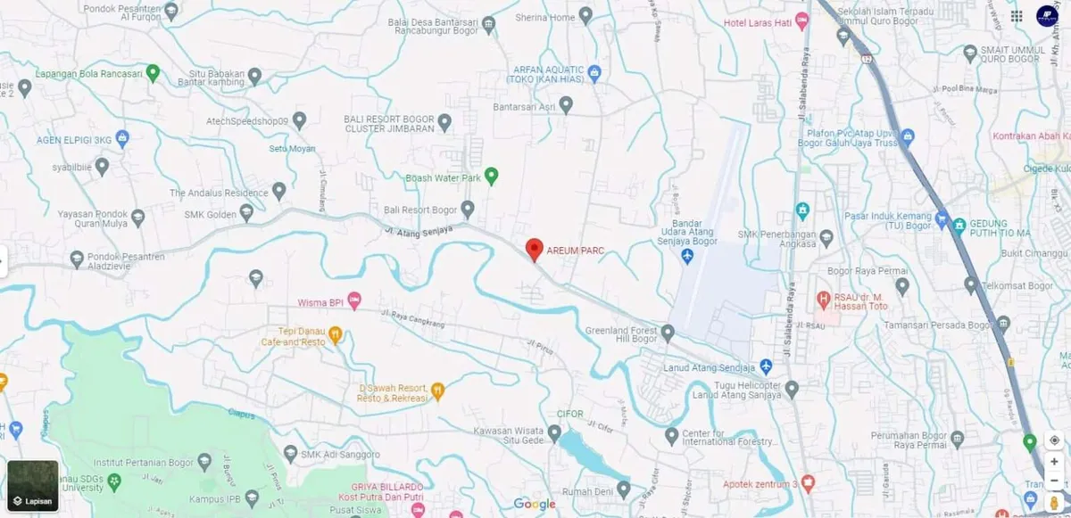 Peta Lokasi Areum Parc Bogor