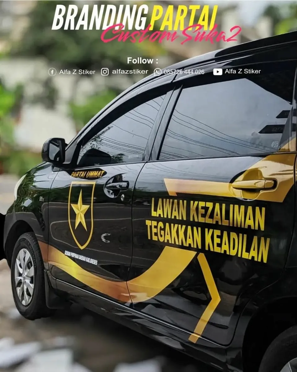 Branding Mobil Partai by ALFA Z STIKER