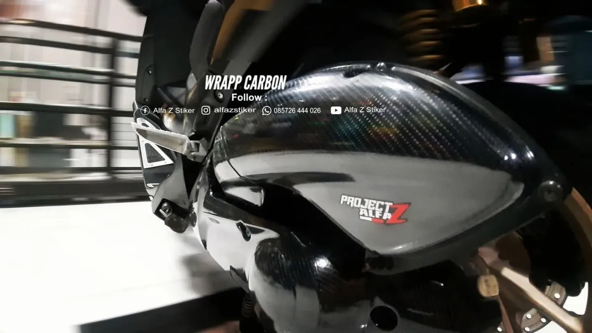 Wrapping Karbon 5D (Tutup Filter Motor)