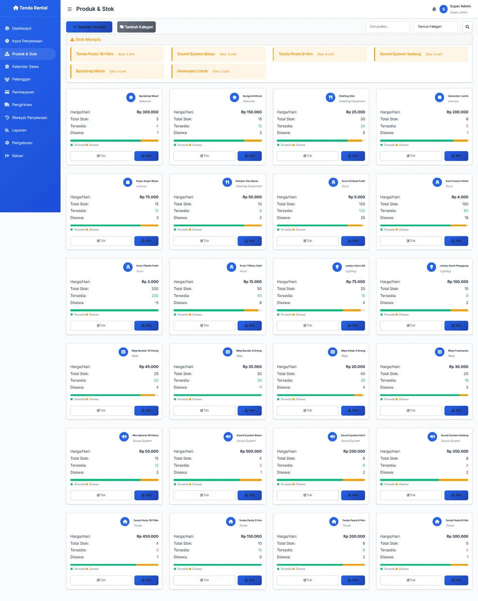 Manajemen Produk & Stok Screenshot