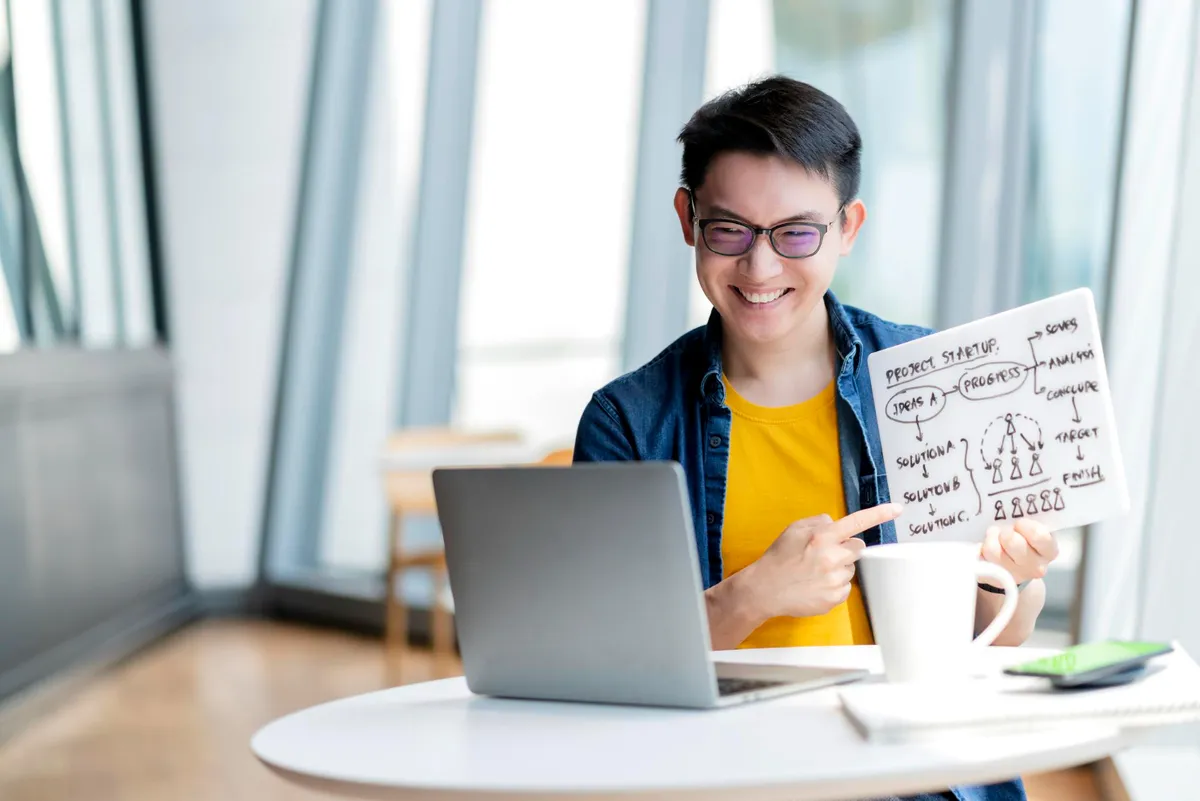 Siswa Brighten English sedang belajar dengan percaya diri