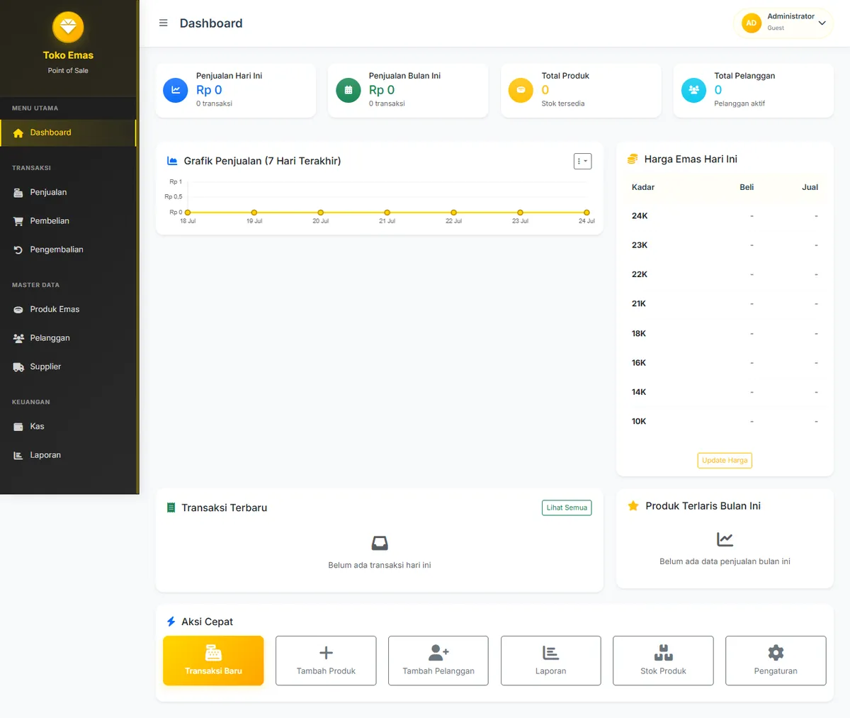 Starfield POS Dashboard