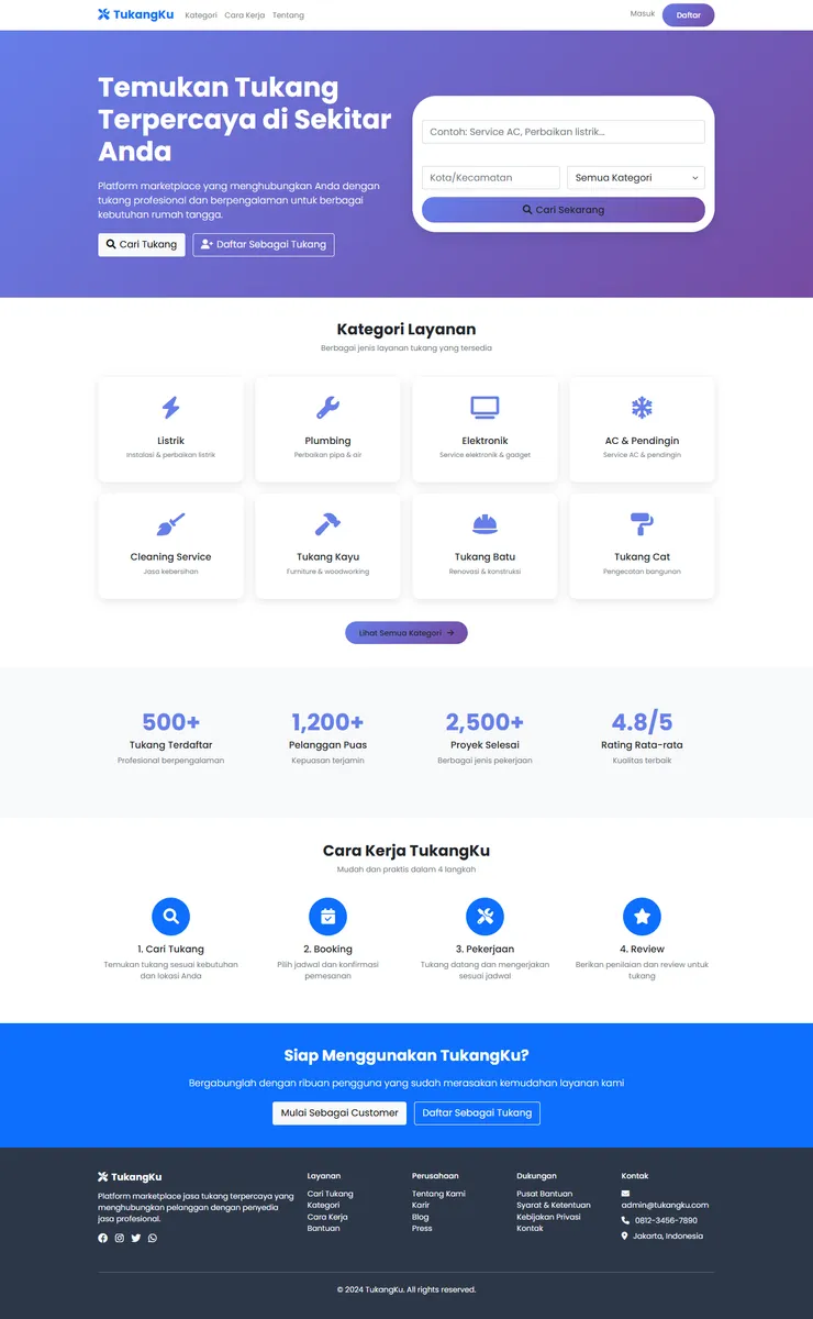 Seamless Customer-Tukang Connection